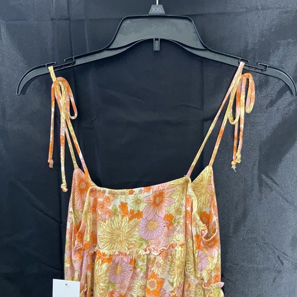 3/$24 SO top floral print lightweight tank spaghetti strap tie detail boho S jr - Picture 10 of 17